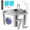 Ultra-Quiet 7L Stainless Steel Pet Water Fountain for Large Dogs & Cats