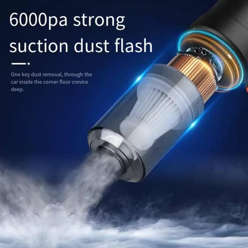 Compact Cordless Car Vacuum with Blower Function