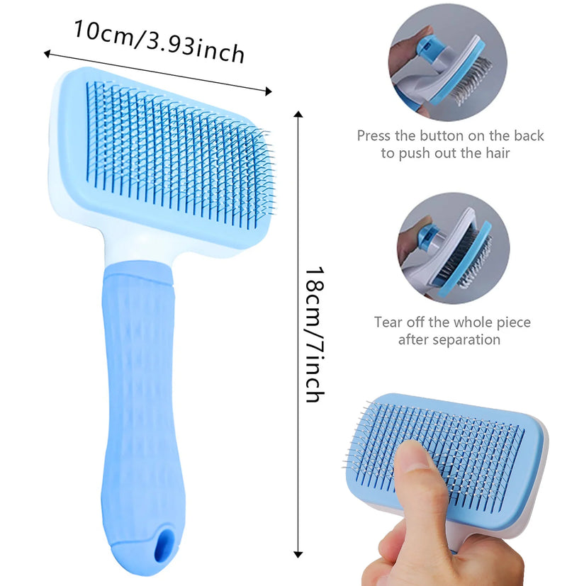 Self-Cleaning Pet Grooming Brush