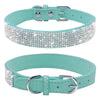 Kristall-Straß-Halsband aus Leder