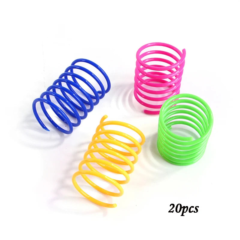Jouets Ressort Colorés pour Chats - Ensemble de Jeu Rebondissant et Durable