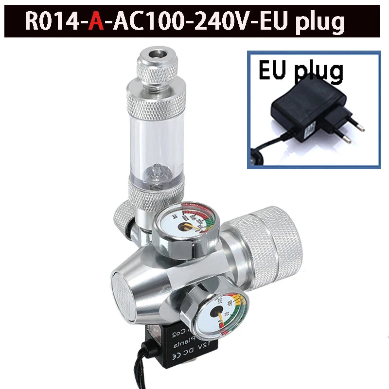 Digitaler CO2-Regulator für Aquarien mit Magnetventil und Blasenzähler