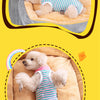 Striped Cotton Dog Recovery Suit for Post-Surgery Protection