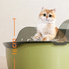 Halboffene Katzentoilette mit Schaufel