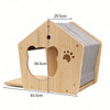 Wall-Mounted Wooden Cat Climbing Set with Sisal Scratching Post and Hammock