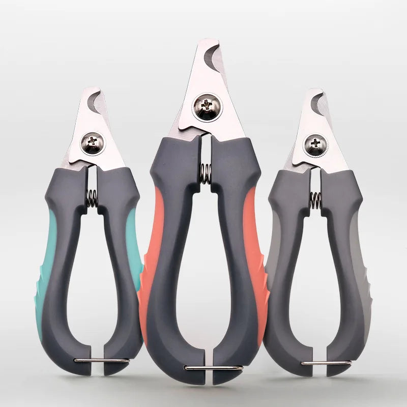 Stainless Steel Pet Nail Clippers with Safety Guard & Built-In File