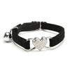 Heart-Shaped Velvet Cat Collar with Bell