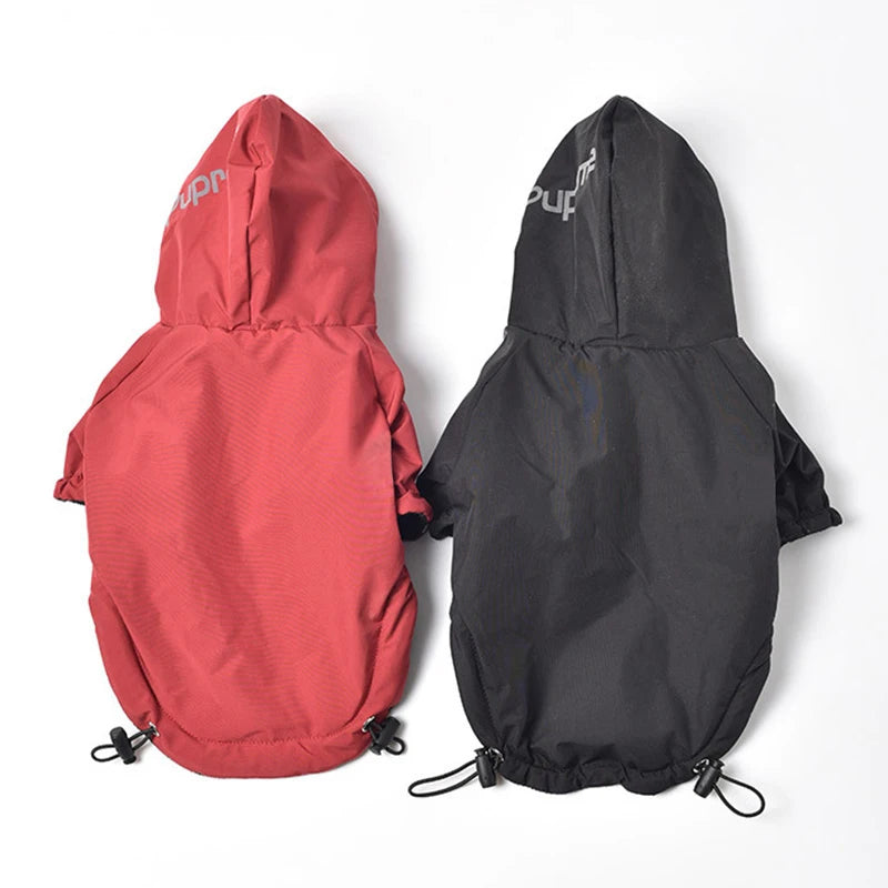 Abrigo impermeable con capucha para perro