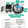 A set of automatic reptile terrarium fogger components including a body, ties, sprinkler, PE hose, manual, and pipe cutter.