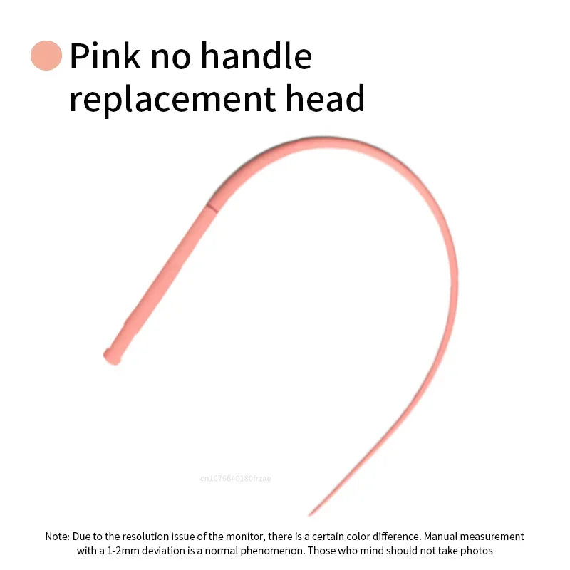 Pink no handle replacement head of an interactive cat teaser toy with a silicone mouse tail