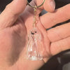 Transparent Pet Hair Keepsake Charm for Keys