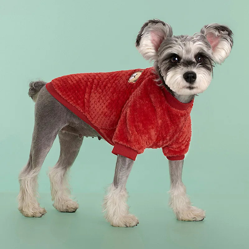 Cozy Fleece Dog Sweater for Small and Medium Breeds