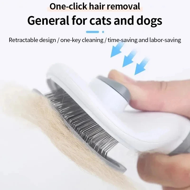 Brosse de toilettage auto-nettoyante pour animaux