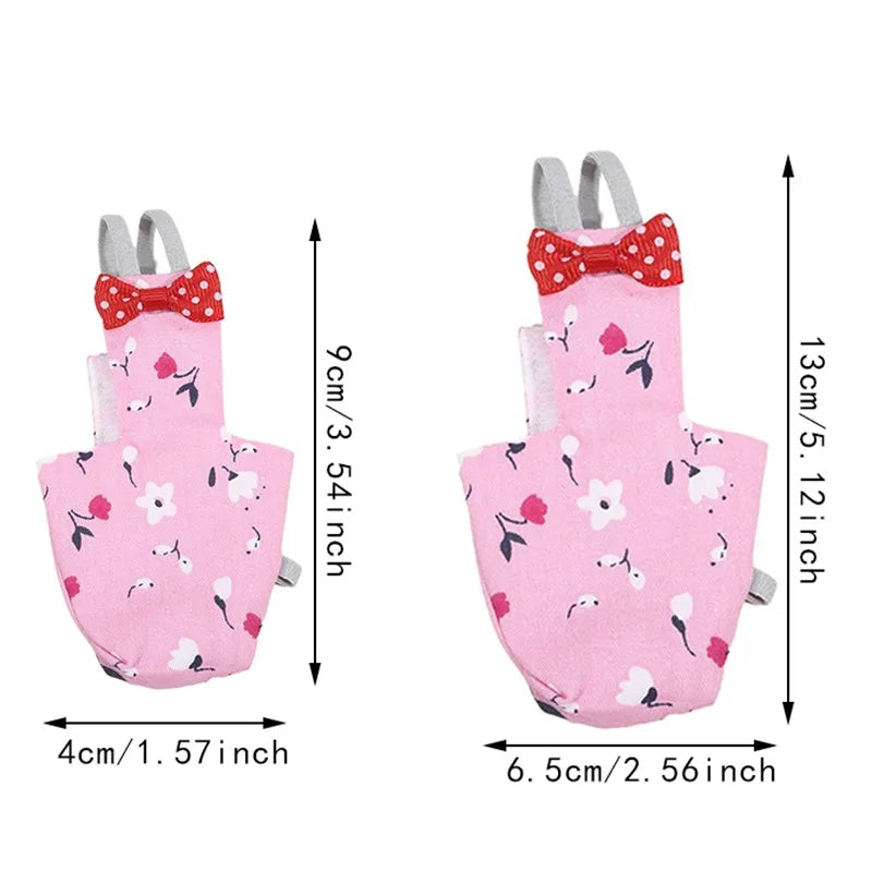 Couch-culotte en coton pour perroquet avec nœud papillon
