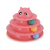 Interactive 3-Tier Cat Turntable Toy with Balls and Scratching Surface