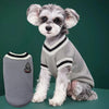 Classic V-Neck Knit Dog Sweater for Fall & Winter