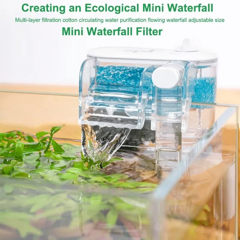 فلتر حوض أسماك مركب على الحائط 3 في 1 لتنقية الماء