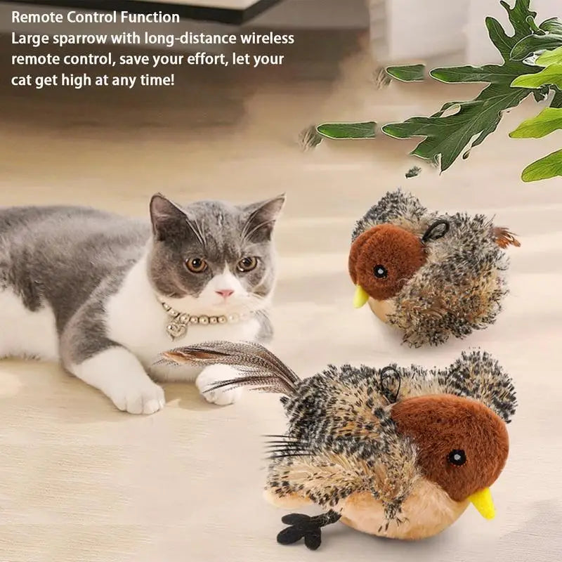 Interactive Flapping Bird Cat Toy with Remote Control