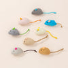 Rattle Cat Mouse Toys with Catnip - Faux Fur Interactive Cat Toys