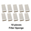 Ten white filter sponge pieces for a pet water fountain