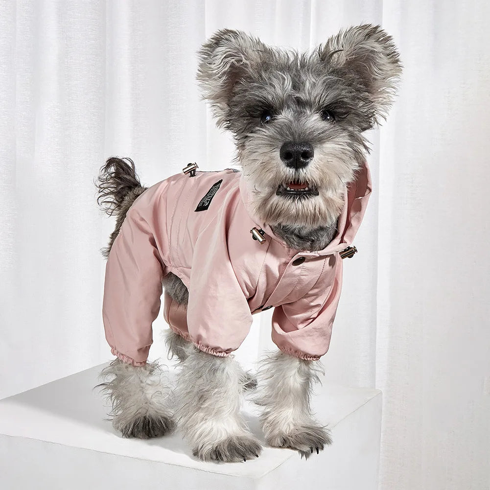 Reflective Waterproof Dog Raincoat with Hood