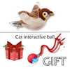 Rechargeable Chirping Bird Cat Toy with Catnip