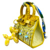 Handcrafted Mini House-Shaped Handbag with Puppy Keychain