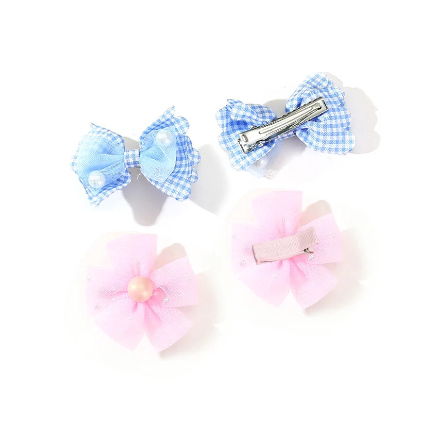 Floral Dog Hair Bows - Cute Topknot Clips for Small Breeds