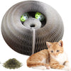 Grattoir pour chat en carton avec piste à balles