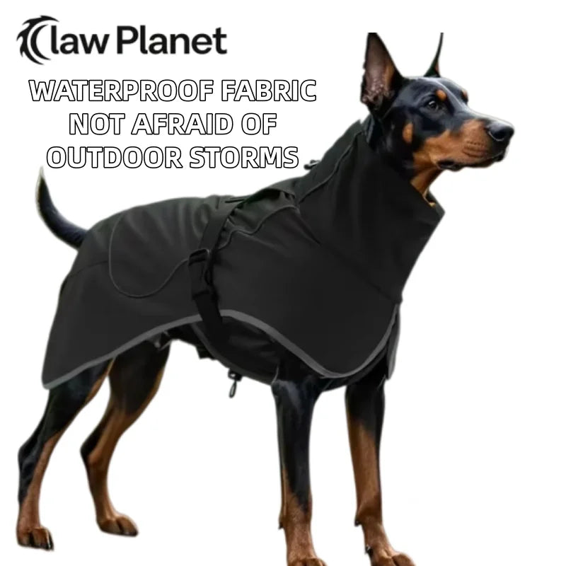 Waterproof Dog Raincoat with Reflective Strip and Adjustable Fit