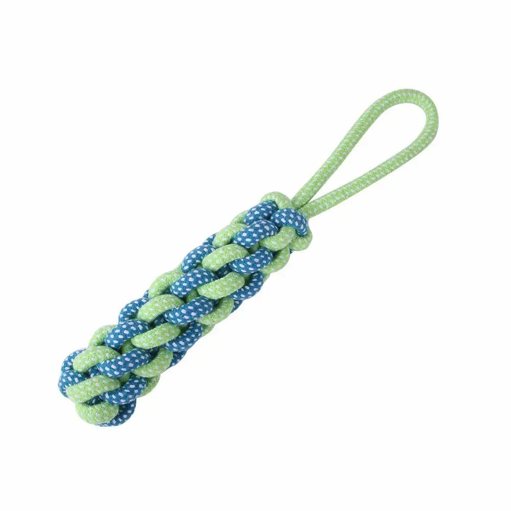 Cotton Rope Dog Spring Pole for Tug and Exercise