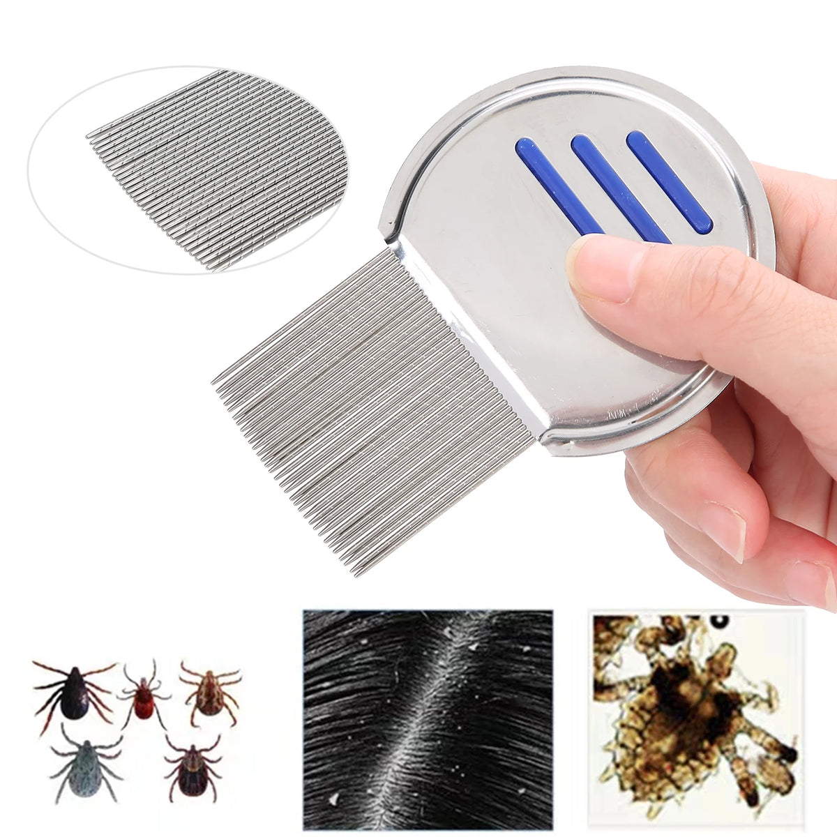 Stainless Steel Lice and Nit Removal Comb