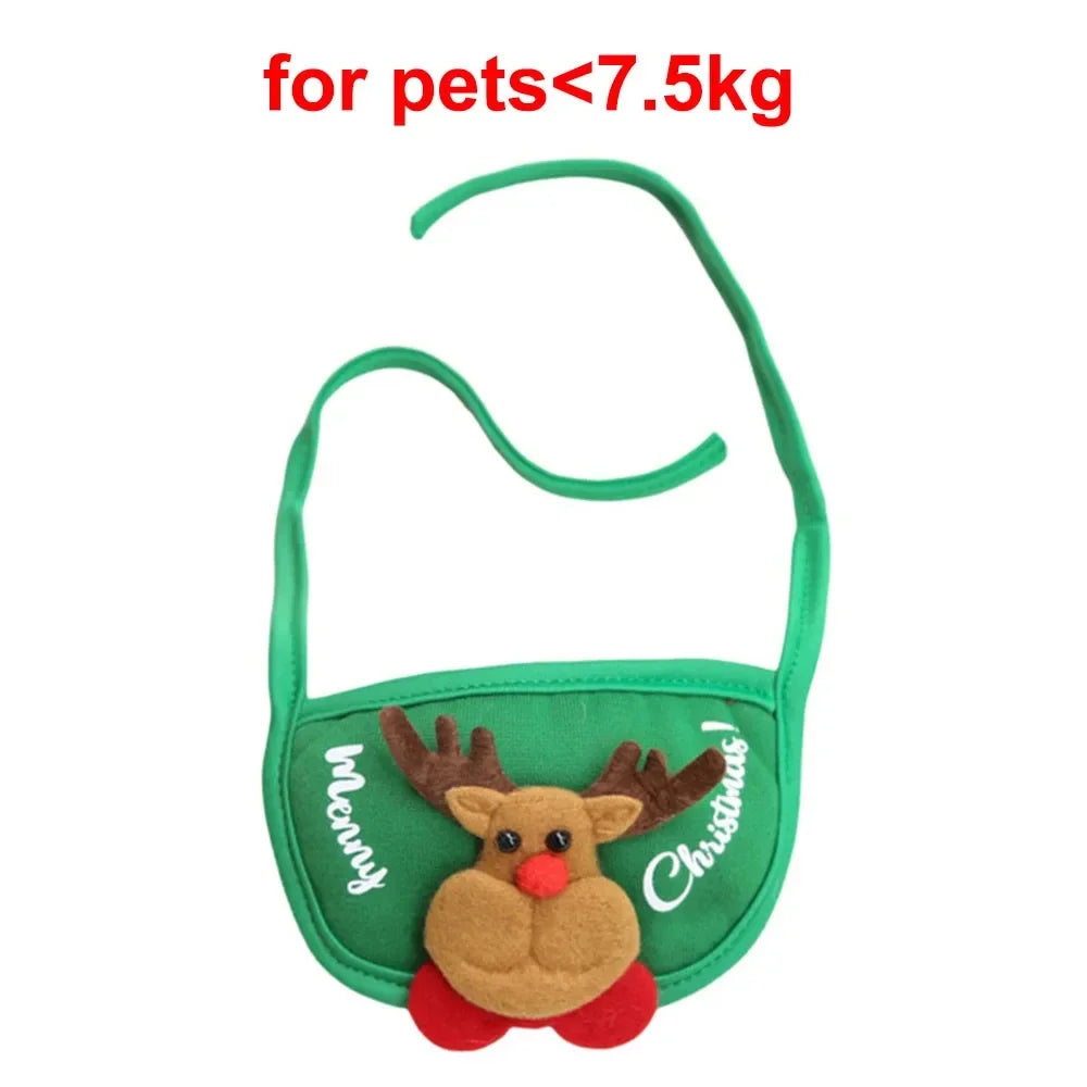 Christmas Pet Hat and Bandana Set for Cats and Small Dogs