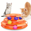 Three Layer Interactive Cat Toy Tower with Colorful Balls