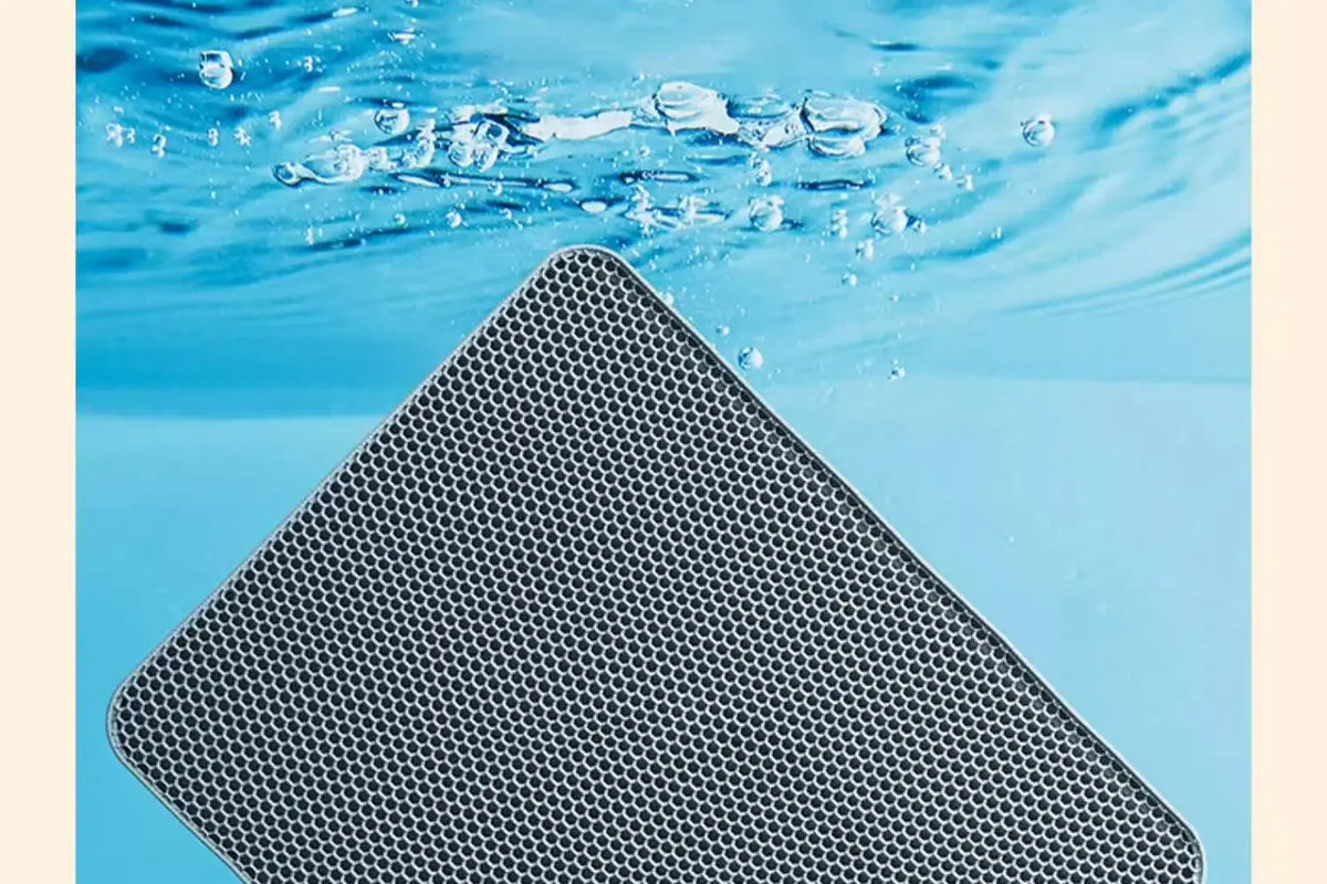 Large Double-Layer Cat Litter Mat – Waterproof, Non-Slip & Washable