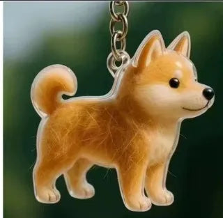 Pet Memorial Fur Keepsake Keychain Pendant