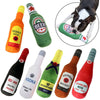 Whimsical Wine Bottle Dog Toy with Squeaker