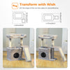 Compact Cat Tree Tower with Sisal Scratching Posts and Cozy Perches