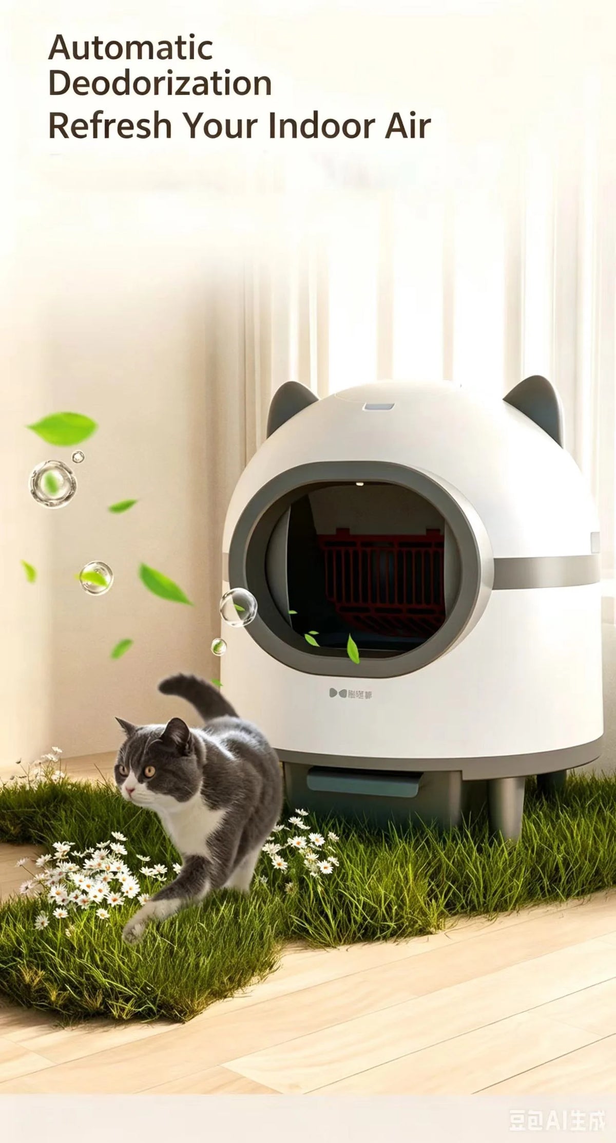 Cat Litter Box Deodorizers for Automatic Litter Boxes, 30-Day Freshness