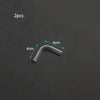 Two curved acrylic aquarium air tubing connectors, each 4cm long.