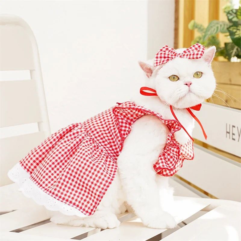 Floral Summer Princess Dress for Small Dogs and Cats