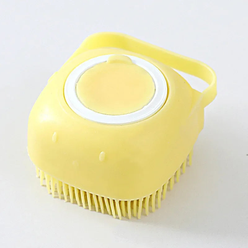 Pet Bathing Massage Brush with Soft Silicone Bristles