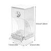 Clear anti-spill automatic bird feeder with perch, featuring a transparent design and feeding tray.