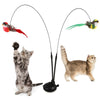 Interactive Cat Teaser Wand with Suction Base