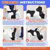 Instructions pour mettre une attelle de soutien articulaire réglable sur la jambe d'un chien.