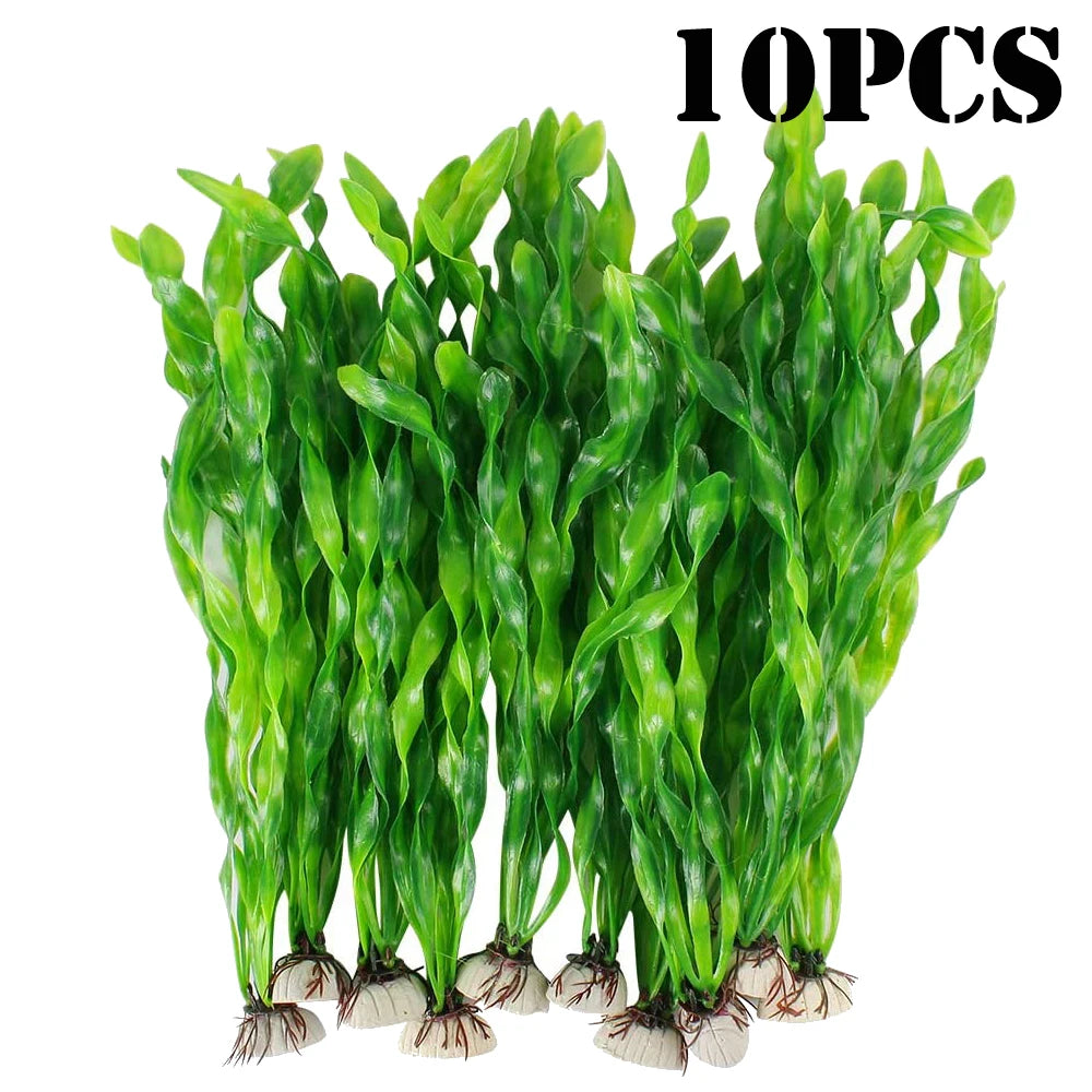 Artificial Aquarium Plants with Ceramic Base