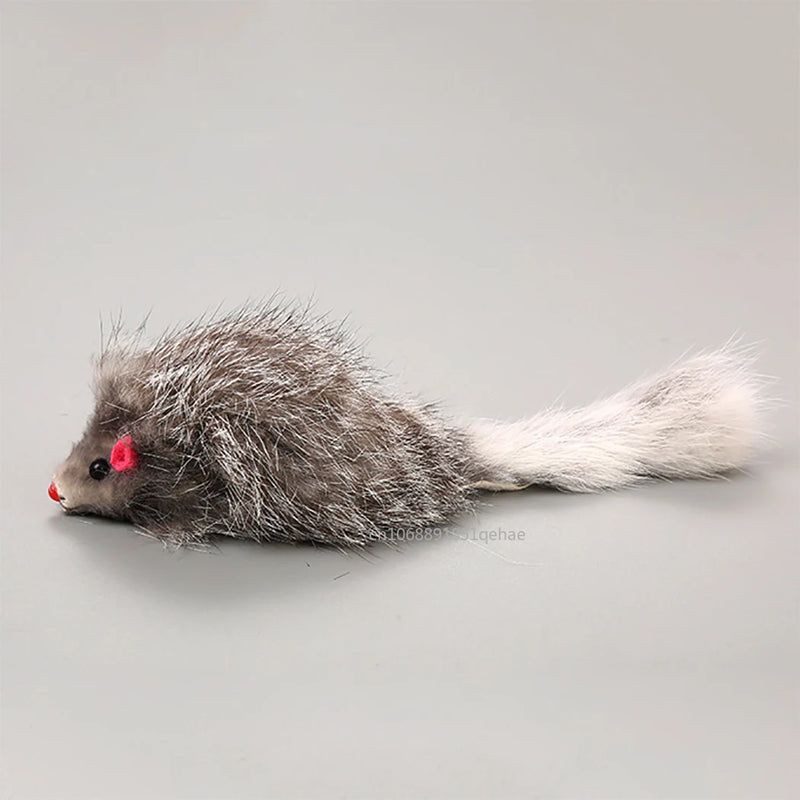 Jouet Souris en Peluche pour Chat avec Longue Queue
