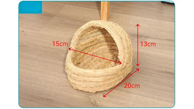Handwoven Natural Straw Rabbit Grass Mat for Small Pets