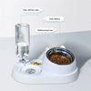 2-in-1 Pet Water Dispenser and Food Bowl