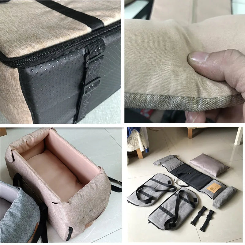 Cama Asiento Portátil para Perros en el Coche para Mascotas Pequeñas